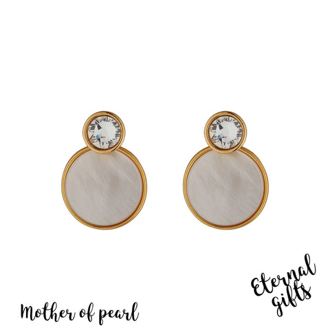 Mother Pearl Earrings - Knight and Day Jewellery