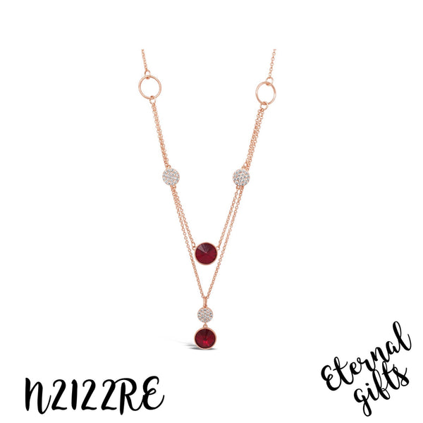 Layer Necklace Red Absolute Jewellery