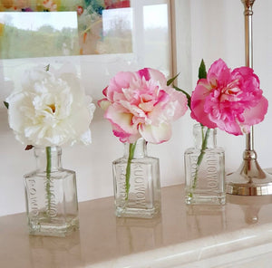 Pick me up - set of 3 Silk Flowers in jars