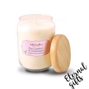 Pink Grapefruit & Champagne- Large Pop Jar- Celtic Candles see