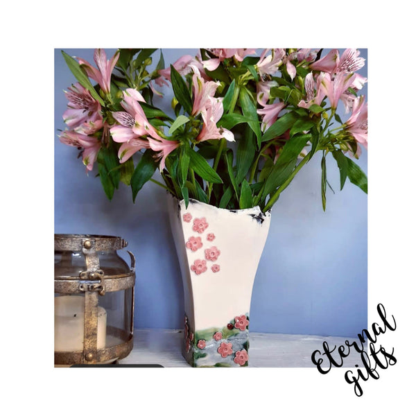 Pink Vase Burren Collection ( Large) Creative Clay