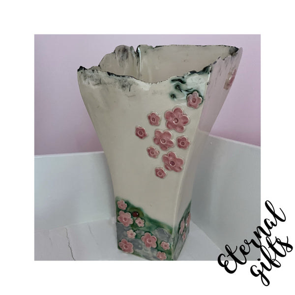 Pink Vase Burren Collection ( Large) Creative Clay