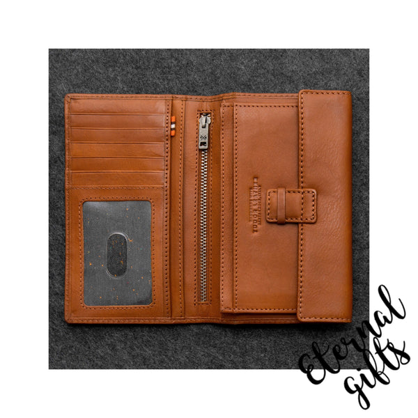 Tudor Italian leather mens traditional wallet by Tumble and Hide Tan