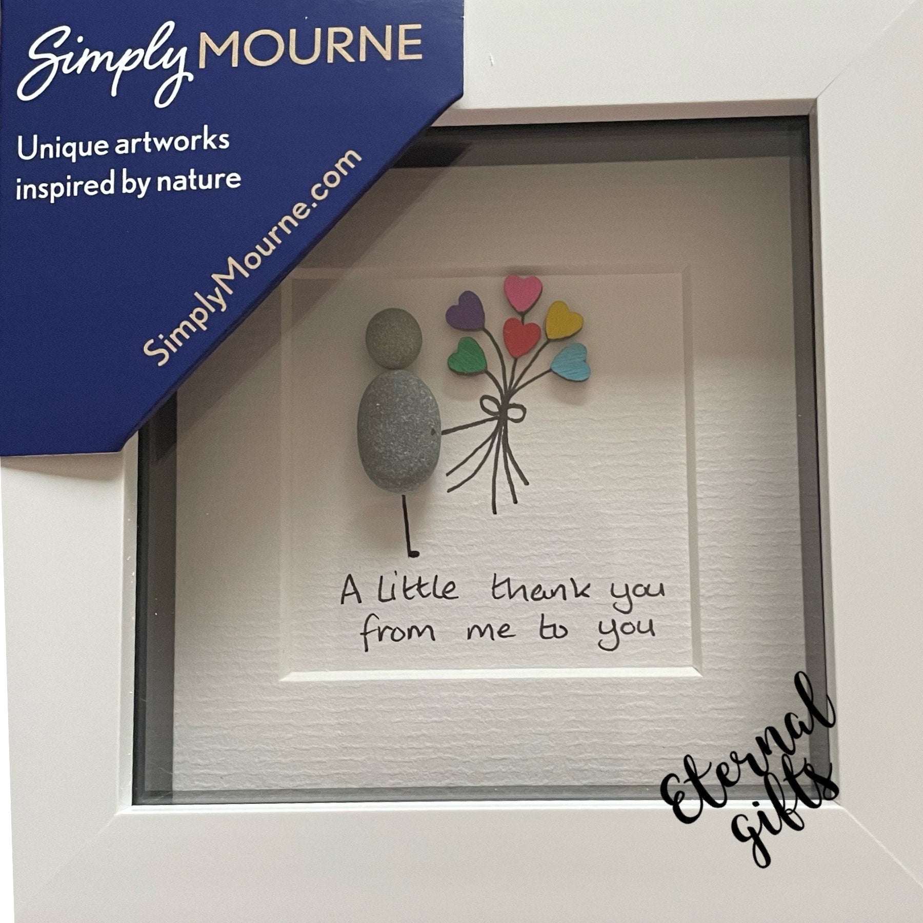 'A little thank you from me to you' Pebble Art -by Simply Mourne (Small)