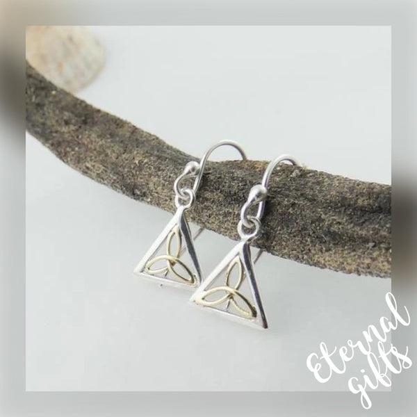Trinity Knot Earrings in Sterling Silver by Banshee Silver