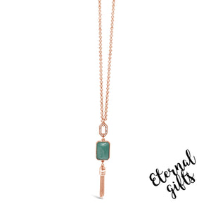 Turquoise Long Pendant N1081TQ - Absolute Jewellery