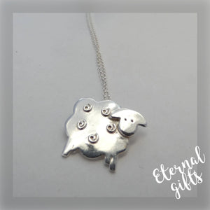 Wooley Sheep Sterling Silver Pendant by Banshee Silver