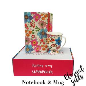 'Writing is my Superpower'  Mug & Notebook - Shannonbridge Pottery